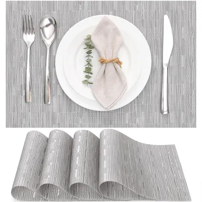 Productafbeelding van Tafelsets - afwasbaar en antislip - placemats voor de eettafel - set van 4 stuks, 45x30 cm