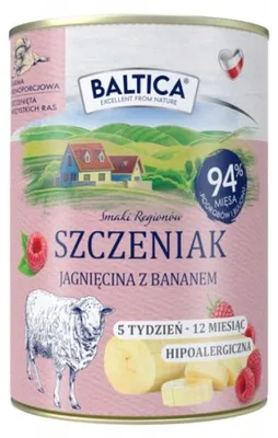 Zdjęcie produktu dla Mokra karma dla szczeniąt BALTICA Smaki regionów Jagnięcina 400g
