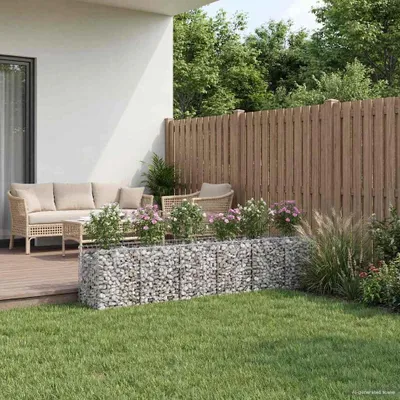 Zdjęcie produktu dla Maison Exclusive – podwyższona grządka z gabionów, 2 szt., srebrna