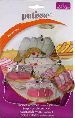 Produktbild von Patisse Ausstechformen 3er Set - Geburtstagsmotive - Gugelhupf, Torten und Cupcakes - ca. 6-9 cm
