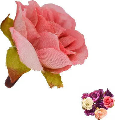 Produktbild von 5 x Deko Rose / Rosenblüte / Rosenkopf ca. 2,5 cm, Farbauswahl, Farbe:rosa