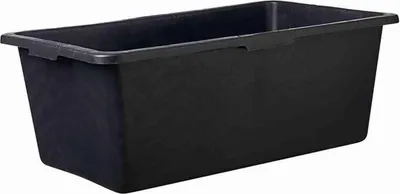 Produktbild von Mörtelkasten 90l schwarz + Literskala Maurertuppen Mörtelkübel Maurerkübel TOP