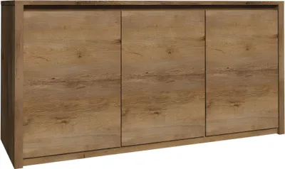 Obrázok produktu pre Moderná drevená komoda Príborník Komody Skrinka do obývačky 130 cm XL Nízke dosky
