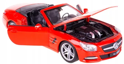 Image de Welly Mercedes-Benz SL500 Cabrio Modèle Réduit Métal Rouge