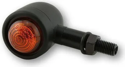 Image de HIGHSIDER Smart Old School Type 1 Clignotants à ampoule Boîtier noir / Lentille orange (paire), avant & arrière