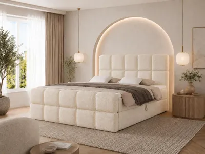 Produktbild von Emlar Boxspringbett Moya MAX 160x200 - Komplett-Set mit Matratze und Topper - Polsterbett mit Bettkästen - Boxspringbett Beige (Quelle 02)