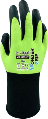 Productafbeelding van Wonder Grip WG-1855HY werkhandschoenen, U-Feel, geel, maat XXL/11 (verpakking met 2 stuks)