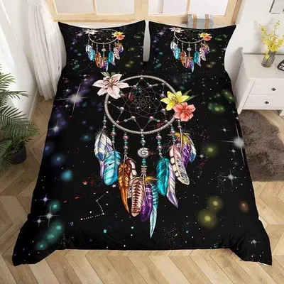 Produktbild von Famanu Bettwäsche Set Dreamcatcher - 135 x 200 cm, 3D-Print, Bohemian Stil