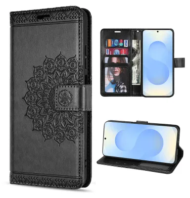 Produktbild von Handy Tasche für Samsung Galaxy S25 Hülle Handyhülle Klapphülle Wallet Case in Schwarz