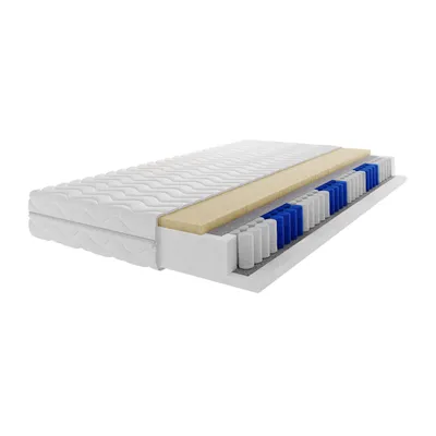 Zdjęcie produktu dla Materac pocketowy Chevril 200x200 cm piankowy hipoalergiczny z 7 strefami komfortu H3 grubość 19 cm