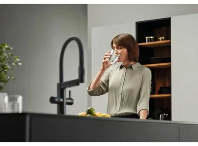 Produktbild von Blanco Wasserhahn mit Sprudel EVOL-S PRO SODA schwarz matt 526629
