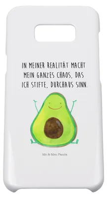 Produktbild von Mr. & Mrs. Panda Samsung Galaxy S8 plus Handyhülle  Avocado Glücklich - Weiß - Geschenk, Chaos, Handy Case, Verrückt, Cover, Freude, Hülle