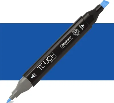 Imagen del producto de Lápiz delineador de ojos TOUCH de doble punta, para líneas finas y definidas, color azul cobalto, modelo PB71