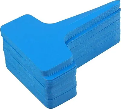 Produktbild von Blauen Pflanzenetiketten, 100 Stück 6 x 10 cm Kunststoff-Pflanzenetiketten Typ T, Gewächshausetiketten