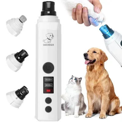 Produktbild von Krallenschleifer für Hunde - Elektrischer Krallenschneider - USB-aufladbar - LED-Licht - Leise - Schmerzfrei - Für Hundepfoten