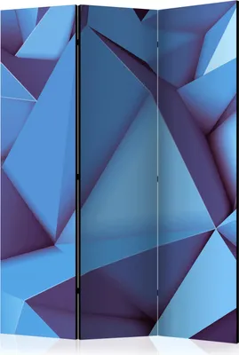 Produktbild von 3-teiliger Einseitiger Vlies Paravent - Royal Blue 135x172 cm 3D f-A-0230-z-b