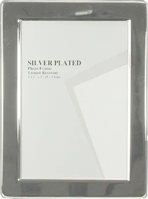 Produktbild von Bilderrahmen SILVER silber mit flachem Rahmen schlicht modern versilbert 9x13cm