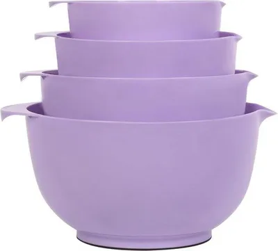 Immagine prodotto di Set di 4 ciotole da cucina viola in plastica antiscivolo