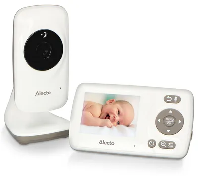 Image de Alecto DVM71 - Babyphone avec caméra et écran couleur 2,4 pouces - Blanc