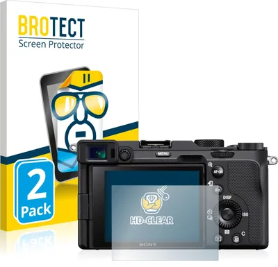 Produktbild von 2x Für Sony A7C Schutzfolie BROTECT Displayschutz Display Schutz Folie Klar Transparent