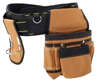 Produktbild von Professioneller Werkzeuggürtel mit 12 Taschen, abnehmbar, Organizer für Multitools