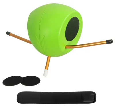 Obrázek produktu pro Míček pro trénink golfového švihu s protiskluzovou podložkou, pomůcka pro golfový trénink, nastavitelný popruh pro nácvik švihu, přenosná tréninková pomůcka z hliníkové slitiny, zelená