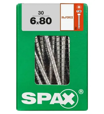 Produktbild von Spax Holzbauschrauben 6.0 x 80 mm TX 30 - 30 Stk.