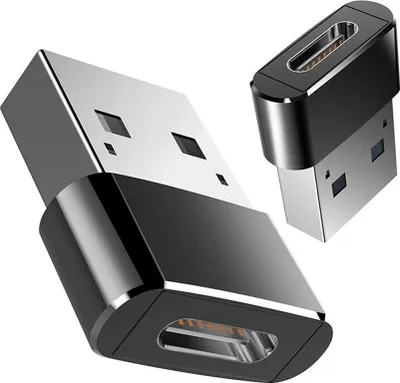 Immagine prodotto di Adattatore da USB-A a USB-C – USB-A maschio, USB-C femmina, compatibile con laptop e tablet