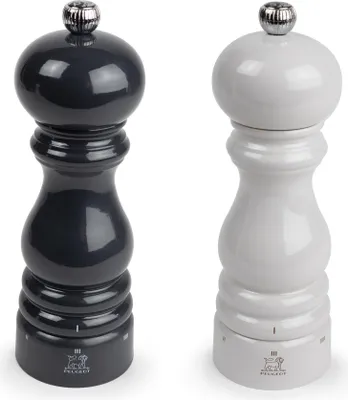 Produktbild von PEUGEOT Mühlenset PARISRAMA uSelect 18cm Pfeffermühle Schiefergrau Salzmühle Perlgrau