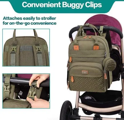 Immagine prodotto di Borsa da viaggio per neonati, borsa porta-bambino capiente, comodo zaino con sistema di fissaggio
