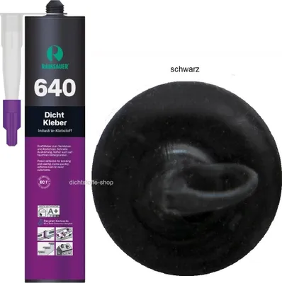 Produktbild von Ramsauer 640 Dicht Kleber 1K Hybrid Klebstoff 460g Kartusche schwarz