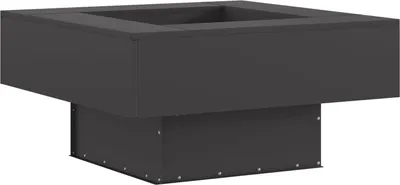Image de Foyer Carré Noir 80x80x40 cm Acier, Corbeilles à feu & Plateaux DesignMöbel Nouveau