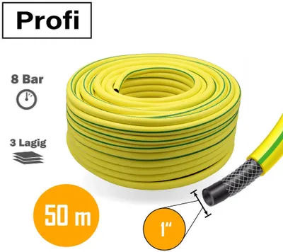 Produktbild von Profi Gartenschlauch 1 Zoll 50m gelb