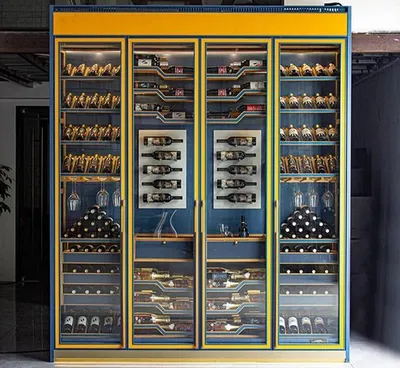 Image de Weinkühlschrank Weinlagerschrank Weinschrank Weinmöbel Flaschenregal