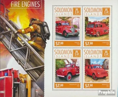 Produktbild von Briefmarken Salomoninseln 2014 Mi 2857-2860 Kleinbogen (kompl. Ausg.) postfrisch Feuerwehrfahrzeuge