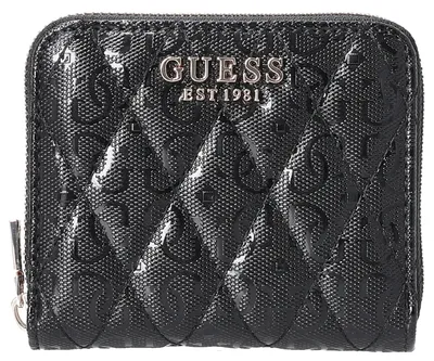 Zdjęcie produktu dla Portfel Guess Tamara SLG, mały, z zamkiem, pojemność 3 karty kredytowe, wymiary 11 cm (czarny)