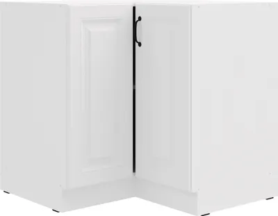 Produktbild von Eckunterschrank 90x90 cm Stilo Weiß Küchenzeile Küchenblock Küche Landhaus