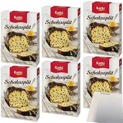 Produktbild von Kathi Backmischung für Schokosplit-Kuchen 6er Pack (6x450g Packung) + usy Block