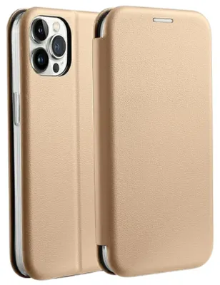 Productafbeelding van Pouzdro Beline Book Magnetische Hoesje Voor Iphone 14 Pro 6,1" - Goud/Goud