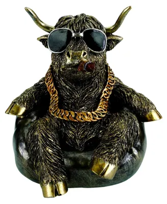 Produktbild von formano Hochlandrind Deko Figur & Bullen Polyresin Skulptur 20 x 22 x 20 cm