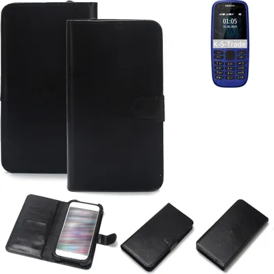 Produktbild von K-S-Trade Handyhülle Schutzhülle kompatibel mit Nokia 105 (2019) Handy Schutz Hülle Handyhülle Bumper schwarz 1x