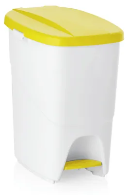 Immagine prodotto di Cestino a pedale con coperchio giallo, 25 litri