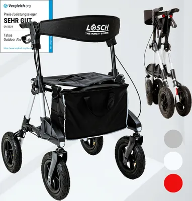 Produktbild von Lösch Reha Rollator TABAS Weiß Größe L