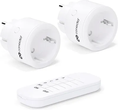 Image de Kit de prises sans fil connecto 2300 W, blanc, lot de 2