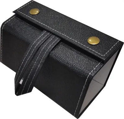 Produktbild von Brillen-Aufbewahrungsbox mit Metalldruckknöpfen, mehrere Fächer, einfarbiges Design, Sonnenbrillen-Schmuck-Organizer, Aufbewahrungskoffer