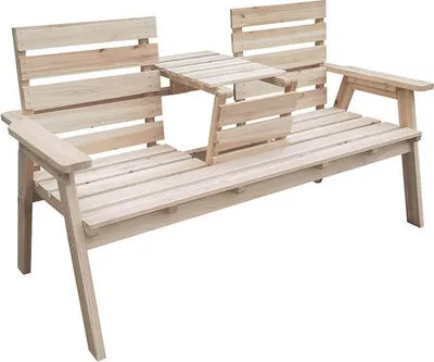 Produktbild von HOME DELUXE Gartenbank REYA – 2-Sitzer aus Holz | Stilvolle Sitzbank für Garten, Balkon & Terrasse