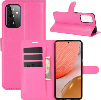Image de Étui de protection pour Samsung Galaxy A72 5G, coque de téléphone, étui de protection, portefeuille, neuf, couleur : rose