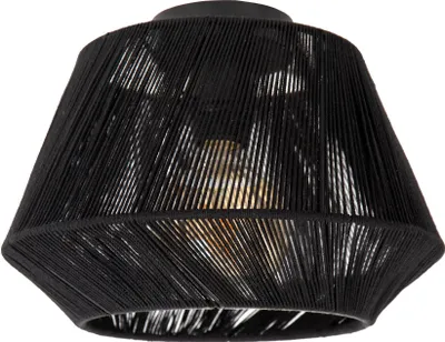 Zdjęcie produktu dla Lampa sufitowa abażur bawełniany czarny JESSICA 1xE27 60W Lucide