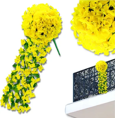 Zdjęcie produktu dla EDIBAZZAR | Wiszące sztuczne kwiaty bluszczu, dekoracja pnąca, 1 sztuka, na balkon