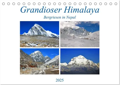 Produktbild von Grandioser Himalaya, Bergriesen in Nepal (Tischkalender 2025 DIN A5 quer), CALVENDO Monatskalender